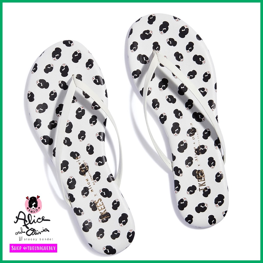Alice + Olivia Stace Face A+O x TKees Lily Flip Flop Slippers